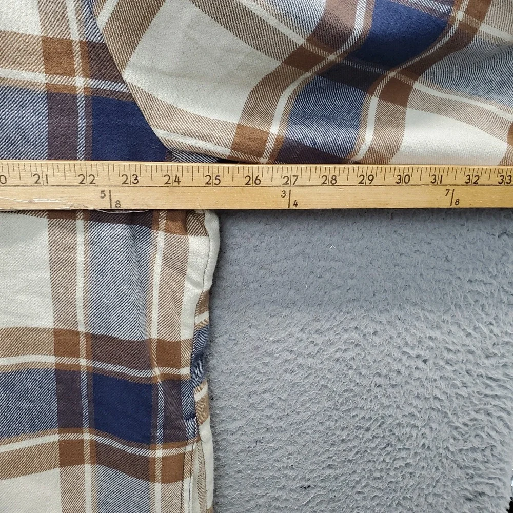 Levi's Flannel Shirt Jacket Men XL Multi Plaid Sherpa Lined Hood Snap Inside Zip - Picture 4 of 15